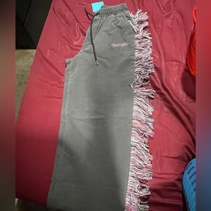 Fringe sweatpants size small but runs BIG